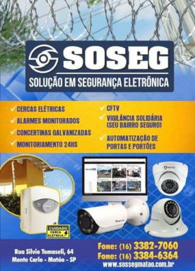 SOSEG - Soluções em Segurança Eletrônica Monte Alto SP